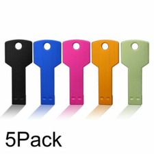 5PCS 16GB 32GB 64GB Metal Key Memory Storage Stick USB 2.0 Flash Pen Thumb Drive picture