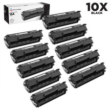 LD 10PK Comp Black Laser Toner Cartridge for HP 12A Q2612A LaserJet 1010 1012 picture