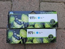 LOT OF 2 Hp OEM 971xl CYAN CN626AM EXP. 2018 2021 Sealed  picture