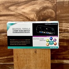 Manual USB2.0 4 Port KVM Switch MT-401UK All in One Small Office New in Box picture