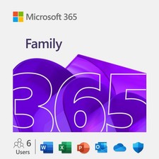 Microsoft 365 Family 6 User PC /Mac License – 12 Month Subscription Product Key picture