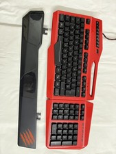 Mad Catz STRIKE 3 RGB Gaming Keyboard Red Macro Wrist Rest Open Box With Box picture