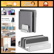 4-in-1 Adjustable Vertical Laptop Stand - Space-Saving Aluminum Holder for MacBo picture