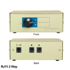 Kentek RJ11 2 Way Data Transfer Switch Box Telephone Jack Port Female AB Phone picture