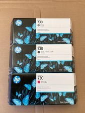NEW Lot of 3, Genuine HP DesignJet 730 G/MBK/M Ink  P2V69A/71A/72A Exp: 2027/28 picture