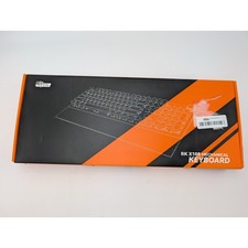 Royal Kludge RK X108 Mechanical Keyboard Silver Black Typewriter Retro Wired USB picture