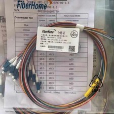 50pcs FiberHome LC UPC SM Fiber Optic Pigtail 12 Strand Bundle Fiber 1.5m picture