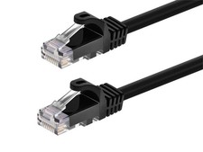 Flexboot Cat6 Ethernet Patch Cable Network RJ45 Stranded UTP 24AWG 75ft Black picture