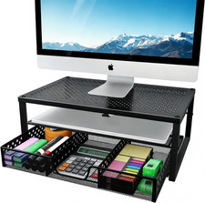 Soporte Elevador Para Monitor Y Laptop Con Cajon Organizador Para Escritorio picture