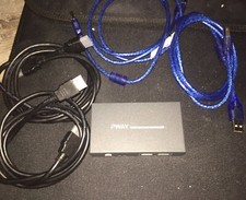 PWAY  HDMI USB2.0 KVM Switch 2 Port Support Dual Monitor:  Black —  USED picture