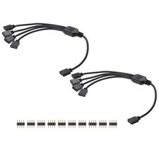 2 Pcs RGB Splitter Cable, 12V 12