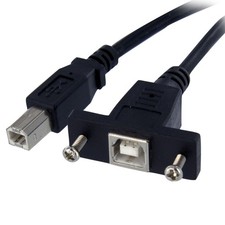 StarTech.com USBPNLBFBM3 3 ft Panel Mount USB Cable B to B, F/M, Panel Mount USB picture