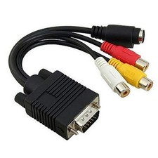 High Performance VGA SVGA to SVideo 3 RCA Composite AV TV Out Adapter Convert... picture