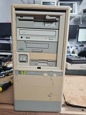 Vintage 486 Tower Case PC w/ Turbo Button V4P895GRN/SMT Socket3 DOS & Win3.1 picture