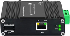 Industrial-Grade Gigabit Media Converter with 1× RJ45 & 1× SFP Port, 30W PoE+ picture