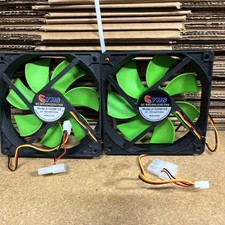 2-Pack Of YHS A1225M12S DC Brushless Fan DC 12V 0.25A - Green picture