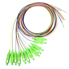 1.5M 12 Cores SC/APC 9/125 SM Ribbon pigtail Color-Coded Fiber Optic Pigtail picture