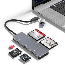 CFast Card Reader, 5-in-1 USB C/A Card Reader for Computer & Camera with Dedi... picture