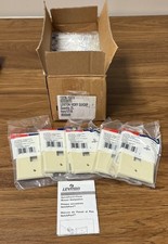 Lot Of 25 Leviton 41080-2IP 2-Port Ivory Single-Gang QuickPort Wallplates picture