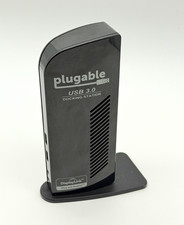 Plugable USB 3.0 Docking Station Black w/ HDMI DVI RJ-45 USB 3.0 Audio picture