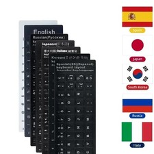 Keyboard Stickers English Spanish Italian Korean Frosted PVC Laptop PC Keys picture