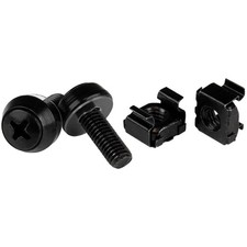 StarTech M6 Screws & Cage Nuts 50-Pack, Black picture