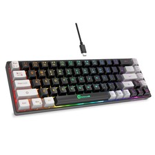 65% Gaming Keyboard, LED Backlit Mini Wired Gaming Keyboard, Ultra-Compact An... picture