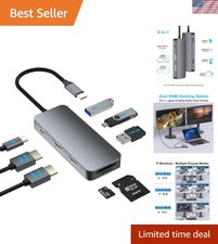 Versatile 8-in-1 Dual Monitor USB C Dock for Enhanced Workstation Setup picture