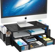 Simple Trending Desk Organizer and Accessories, 2 Tier Computer Metal Monitor St picture