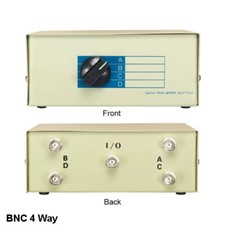 KNTK 4-Way BNC Manual Data Transfer Switch Box for Coaxial Display CCTV Security picture