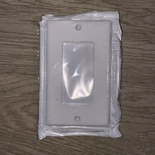 (102) Leviton 80401-W 1 Gang Decora Wallplate, White  picture