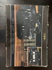 NEW Vintage Castlebridge Triple Gusset Soft Sided Portfolio Laptop case Black. picture