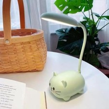LED Desk Lamp for Kids,Mini Cat Night Light,Cute Cat Foldable USB Green picture