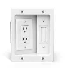 Wall Cable Concealer Management Kit, Recessed Outlet Behind TV for Wall Mount TV picture