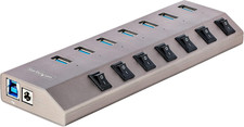 Startech 7 Port Self-Powered USB C Hub with Individual On/Off Switches, USB 3.0 picture