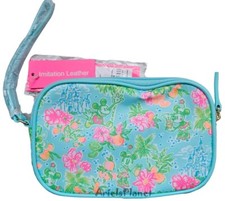 Disney Parks X Lilly Pulitzer Mickey & Minnie Mouse Floral Zippered Wrislet Bag picture