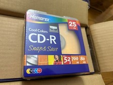 CD-R MEMOREX 25 Cool Colors 52x, 700MB, 80min, Snap & Save 25PK ( New ) picture
