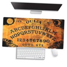Vintage Large Mouse Pad, Antique Mystifying Spirit Desk Mat Ouija Board picture