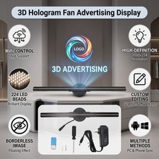 3D Hologram Fan 15W LED Holographic Display Fan 32G TF Card For Advertising picture