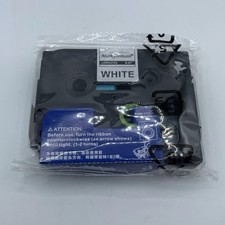 Mark Domain Laminated 0.47” Label Tape- Black Ink & White Background- 12mm x 8m picture