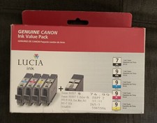 Canon Genuine Lucia Ink Value Pack PGI-7 Black PGI-9 BCMY, 5-Pack Ink Cartridges picture