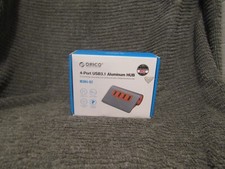 ORICO Powered USB Hub, 4 Ports Powered USB 3.1 Aluminum Data Hub, 10 Gbps SuperS picture