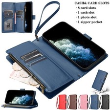 Zipper Leather Wallet Cover Case for Xiaomi Redmi Note 15 14 13 12 11 10 POCO M8 picture
