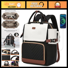 Stylish Laptop Backpack for Women - Teacher Nurse Work Bag with USB Charger & Cu picture