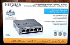 Netgear GS105E 5-Port Smart Managed Plus Gigabyte Ethernet Switch NIB picture