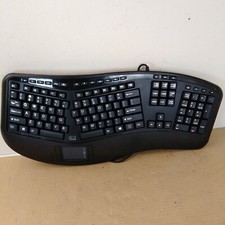 Adesso AKB 450UB Tru-Form Ergonomic Touchpad Keyboard - Black picture