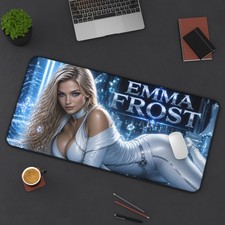 Emma Frost Desk Mat, Large Gaming Mouse Pad, Gamer Room Decor, Gift picture