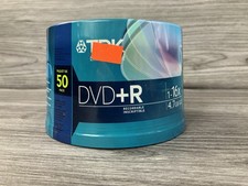TDK DVD+R 50 PACK SPINDLE 1-16x SPEED 120 MINUTES 4.7GB BRAND NEW FACTORY SEALED picture