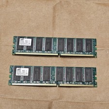 2x (1GB) Samsung 512MB DDR PC-2100U M368l6423ETN CL2.5 Desktop RAM Memory picture