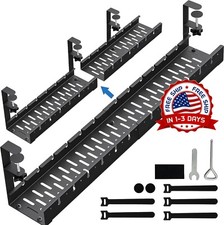 Organizador de cables extensible debajo del escritorio sin necesidad de taladrar picture